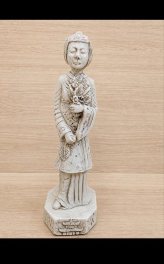Figura vintage estilo oriental geisha mármol