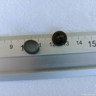 18 Botones metal latón efecto cepillado
