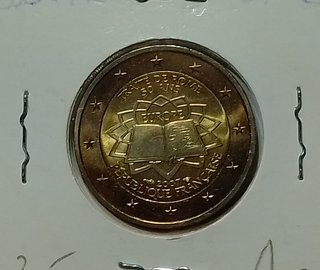 2 Euros Francia 2007 Tratado de Roma S/C
