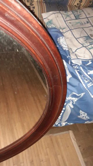 bonito espejo madera  75x75 buen estado.gondomar