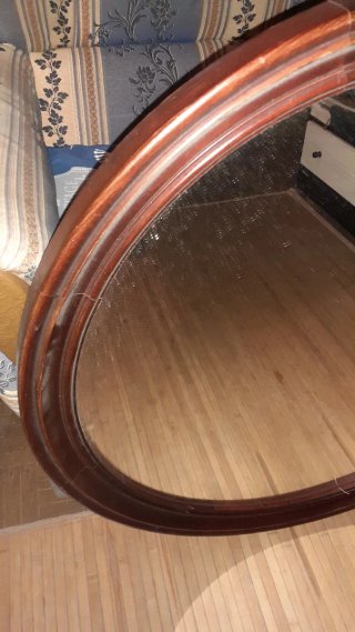 bonito espejo madera  75x75 buen estado.gondomar