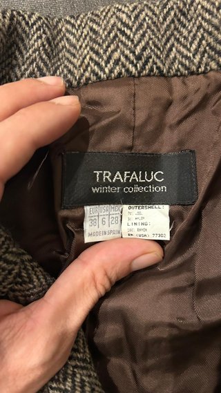Cazadora Zara Trafaluc Mujer Marrón y Beige