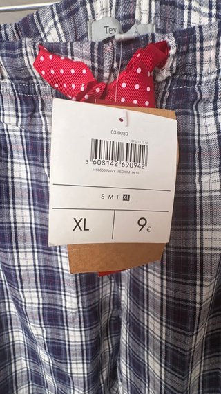 Pijama Mujer Azul y Blanco