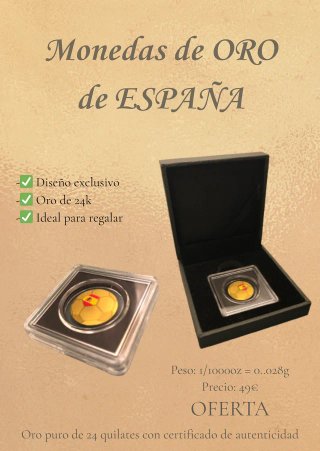 Moneda de Oro de España 24k