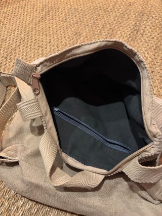 Mochila De La Mer Beige Corduroy