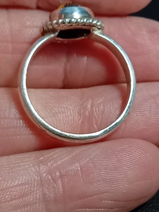 Anillo Plata Ley Ojo Tigre Marrón,macizo