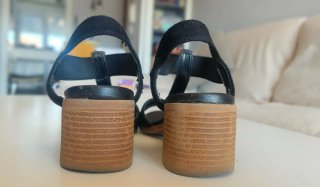 Sandalias tacón negras talla 38