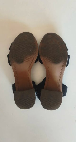 Sandalias tacón negras talla 38