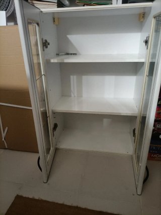 Vitrina Cocina/Baño Madera y Cristal