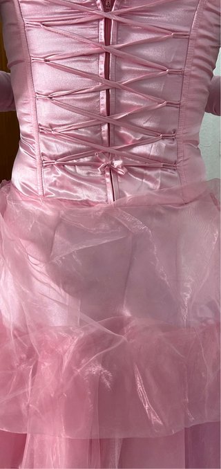Vestido Quinceañera Rosa Pastel con Encaje