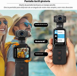 Cámara 5K con Pantalla Táctil