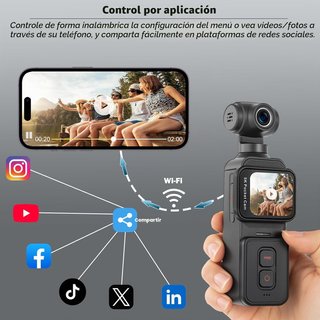 Cámara 5K con Pantalla Táctil