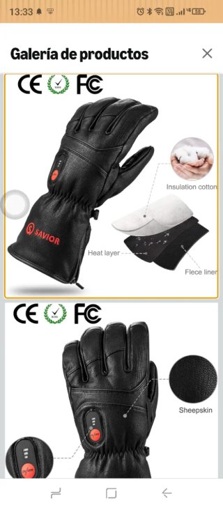 Guantes Calefactables Savior Talla L