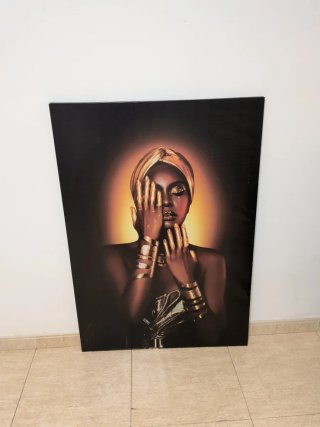 Cuadro Decorativo Mujer Dorada
