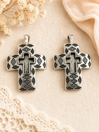2 Colgantes Cruz Estilo Navajo