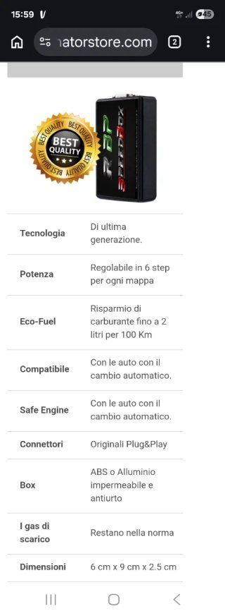 Centralina Speedbox RBP Fiat Grande Punto Evo