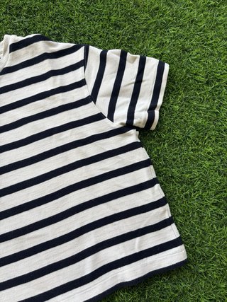 Camiseta cropped Zara Rayas Finas Punto Ligero