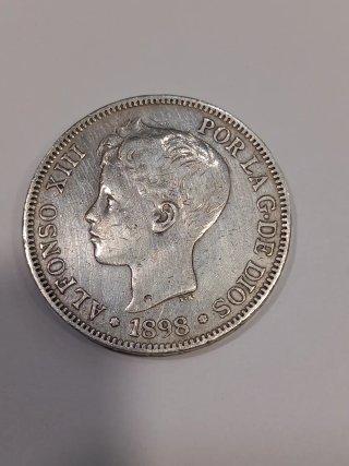 Lote 2 Monedas Plata 5 Pesetas