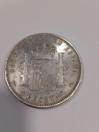Lote 2 Monedas Plata 5 Pesetas