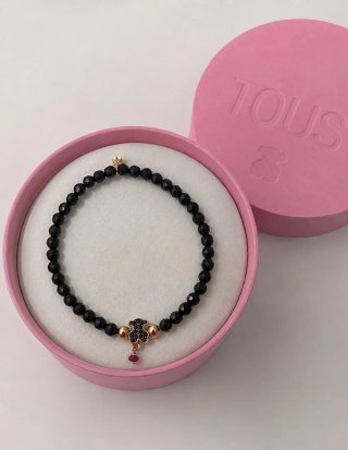Pulsera Tous Ónix Negra y Dorada