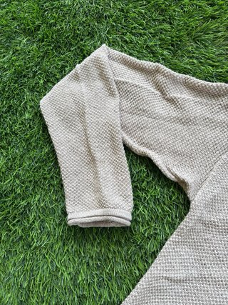 Jersey Zara punto calado fino beige