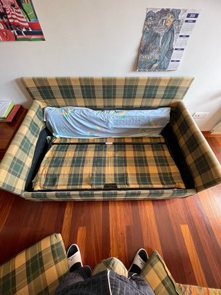 Sofá Cama 2 Plazas con colchón Viscoelástico