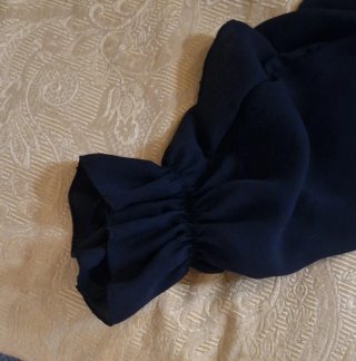 Vestito donna fantasia maculata maniche nere
