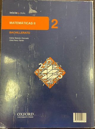Inicia Matemáticas 2.º Bachillerato. Libro del ...