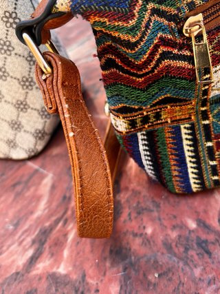 Bolso bandolera étnico flecos