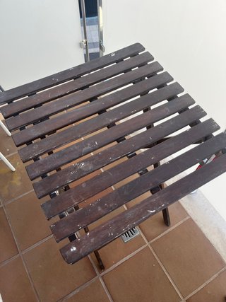 Conjunto Mesa y 2 Sillas Exterior Madera