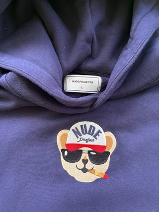 Sudadera Nude Project Oso Azul Marino