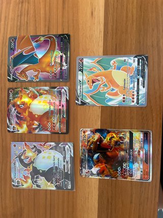 Lote Cartas Pokémon Charizard V, VMAX, GX