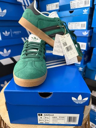 Zapatillas Adidas Gazelle Talla 41.5 Verde/Marrón