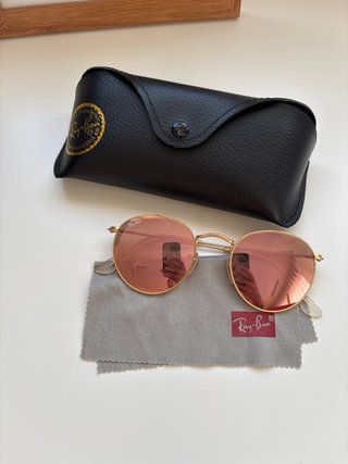 Ray-Ban RB3447 Gafas de Sol Rosadas y Doradas