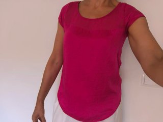 2 Camisas sin manga Shein una granate la otra rosa
