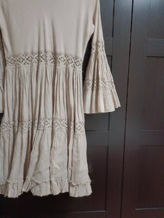 Vestido ibicenco beige