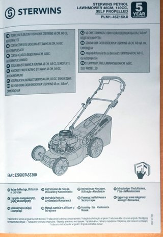 Cortacésped Gasolina Sterwins, 46cm, 149cc.