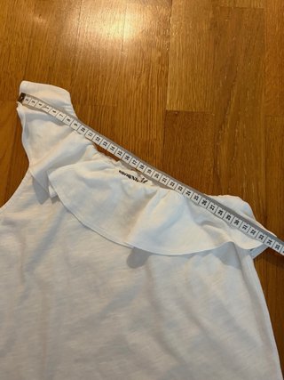 Top asimétrico Brownie blanco talla xxs