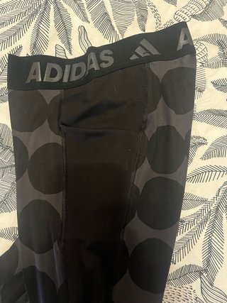 Mallas Adidas Negro Estampado Círculos