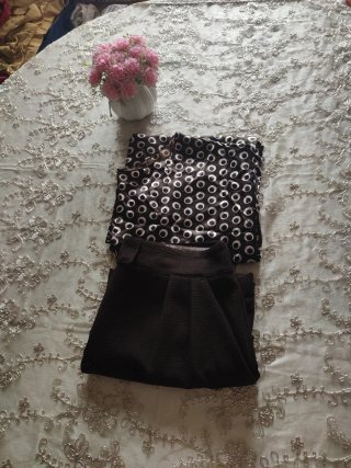 Conjunto Top y Falda Marrón