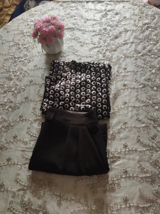 Conjunto Top y Falda Marrón
