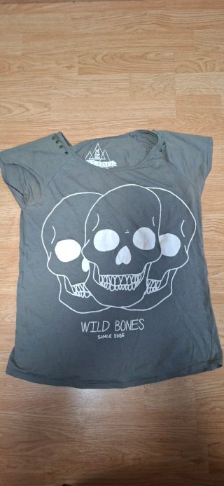3 Camisetas Estampado Calavera Leopardo