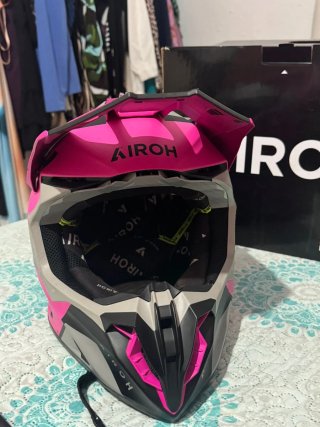 Casco Airoh Motocross rosa S rojo M