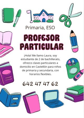 Busco empleo de profesor particular