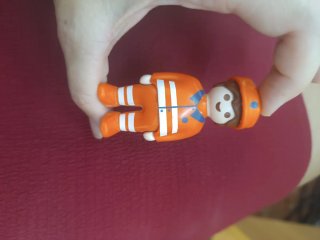 Playmobil bombero naranja