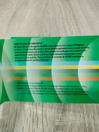 Moeda 2€ Equipa Olímpica Portugal 2024