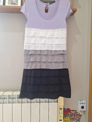 Vestido Miss Line multicolor volantes