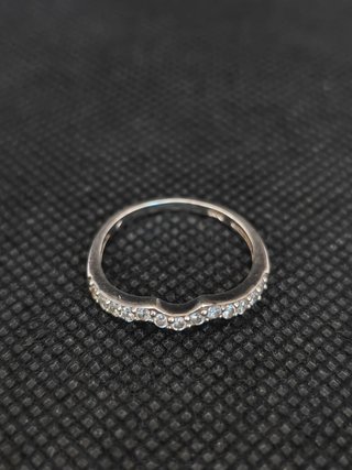 Anillo Plata 925 Ondulado Circonitas 051-01-00648