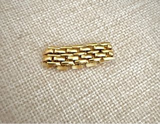 Anillo cadena dorado chapado oro