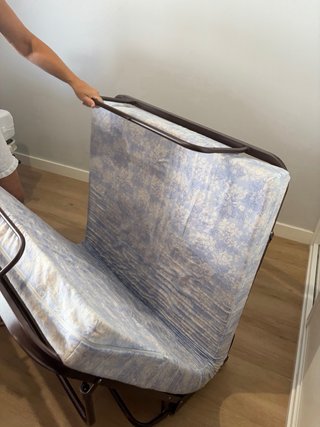 Cama supletoria de tela azul